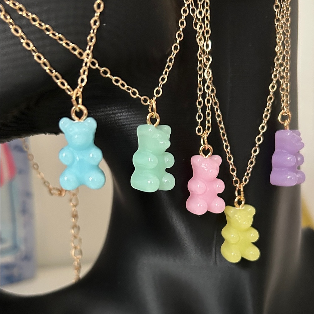 Pastel Gummy Bear Pendant Necklaces - Choose 1 - Picture 2 of 5